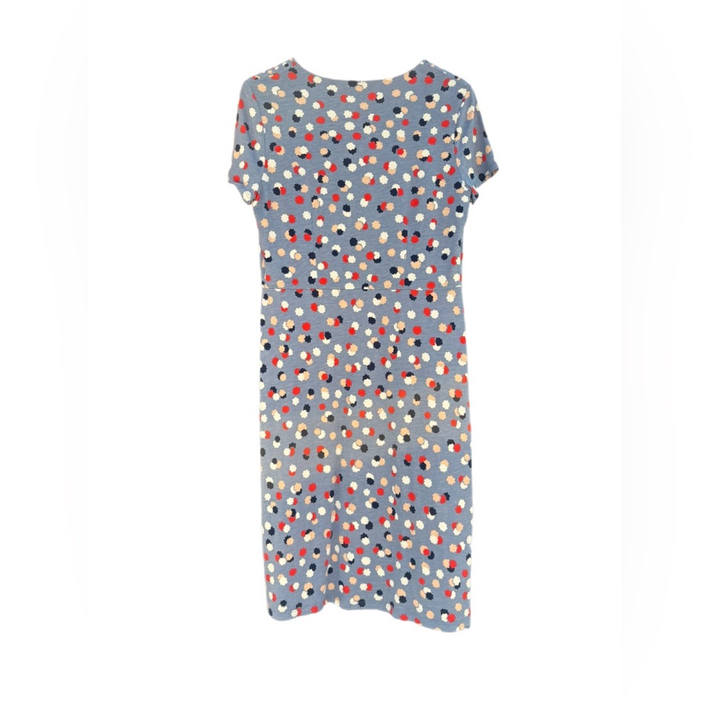 Boden Emory Jersey Polka Dot Periwinkle Blue, Red & White Knee Length Dress Sz 8 - Picture 6 of 11